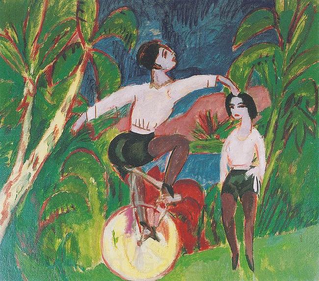 Ernst Ludwig Kirchner Der Einradfahrer Norge oil painting art